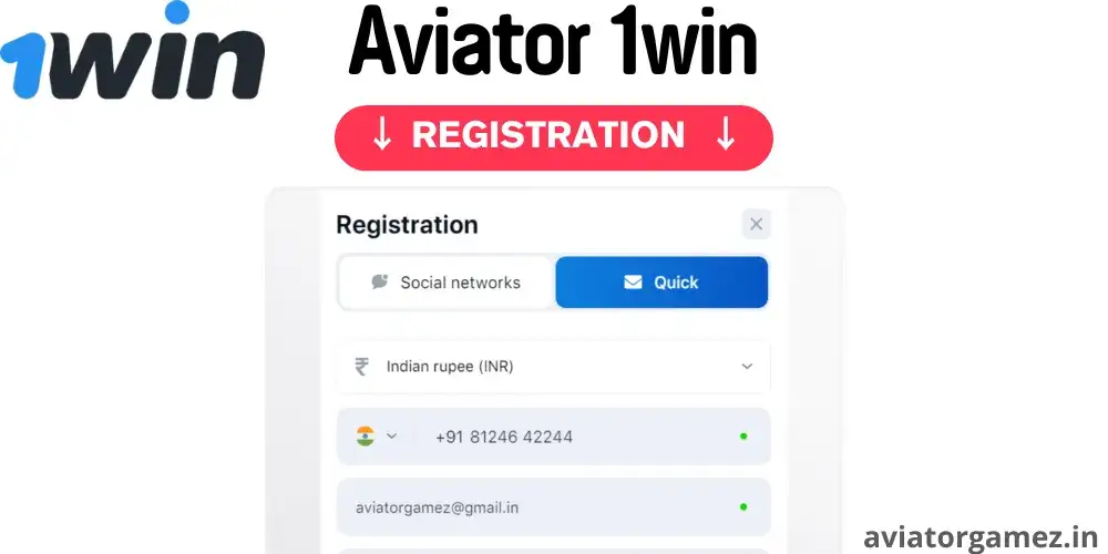 Aviator 1win registration