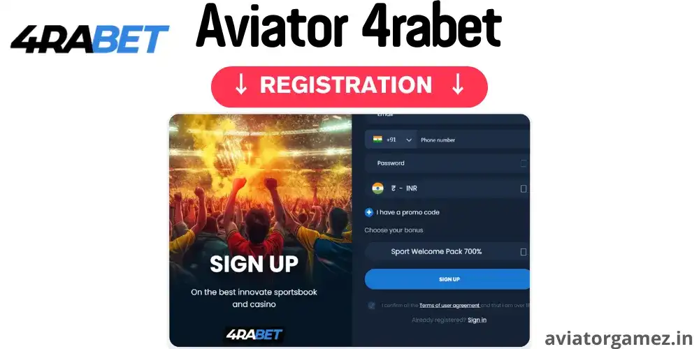 Aviator 4rabet registration