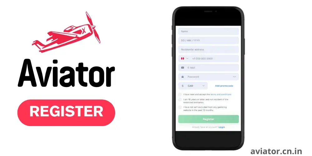 Signing up at Aviator Casino